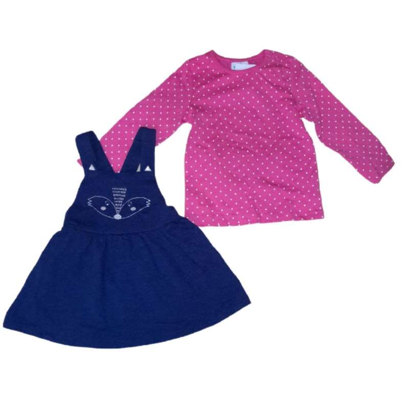 ست تی شرت و سارافون نوزادی توپومینی مدل راسو