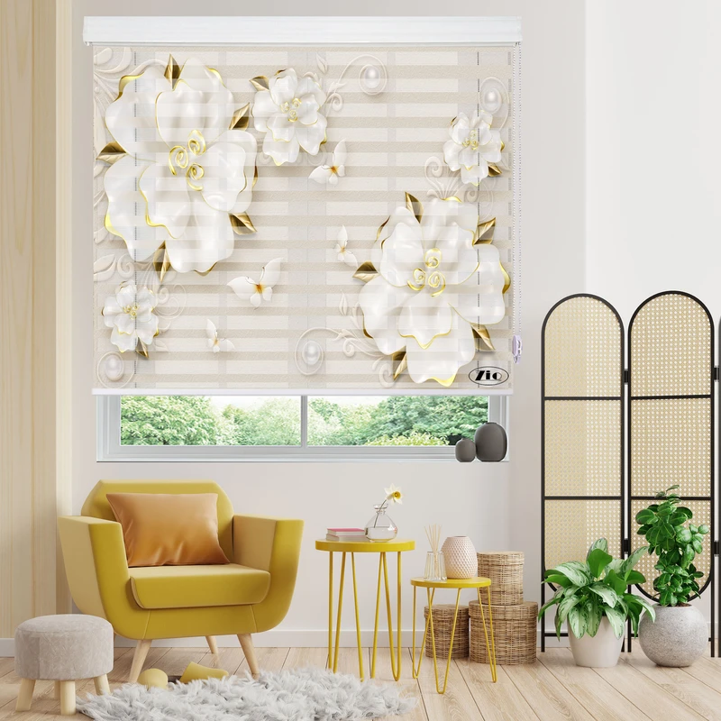 پرده زبرا زیو مدل 3D-1163 سایز 200x150 سانتی متر