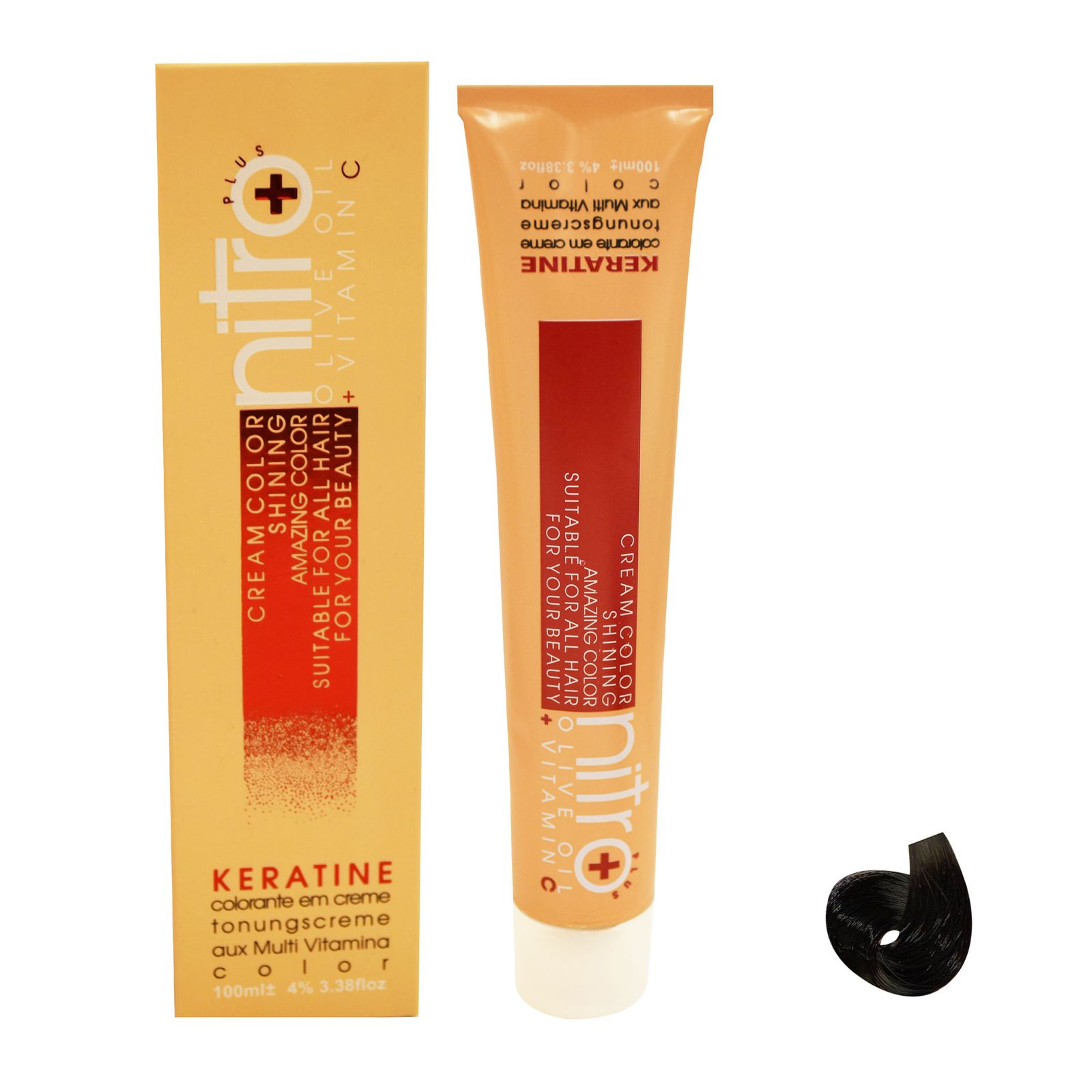  رنگ مو نیترو سری Keratine شماره 1.1 حجم 100 میلی لیتر رنگ مشکی پر کلاغی -  - 1