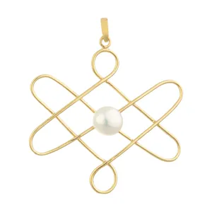 آویز گردنبند طلا 18 عیار زنانه تاج مدل 1A382