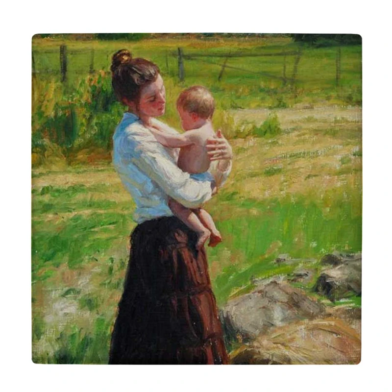  زیر لیوانی  طرح نقاشی مادر و کودک کد    5849948_4331