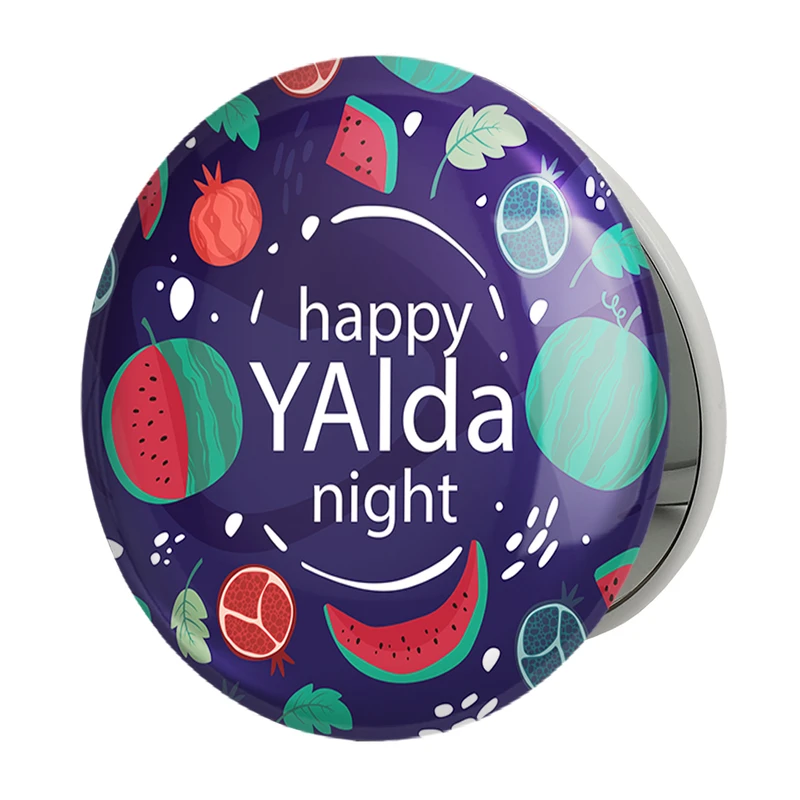 آینه جیبی خندالو طرح شب یلدا مدل تاشو کد 10769 