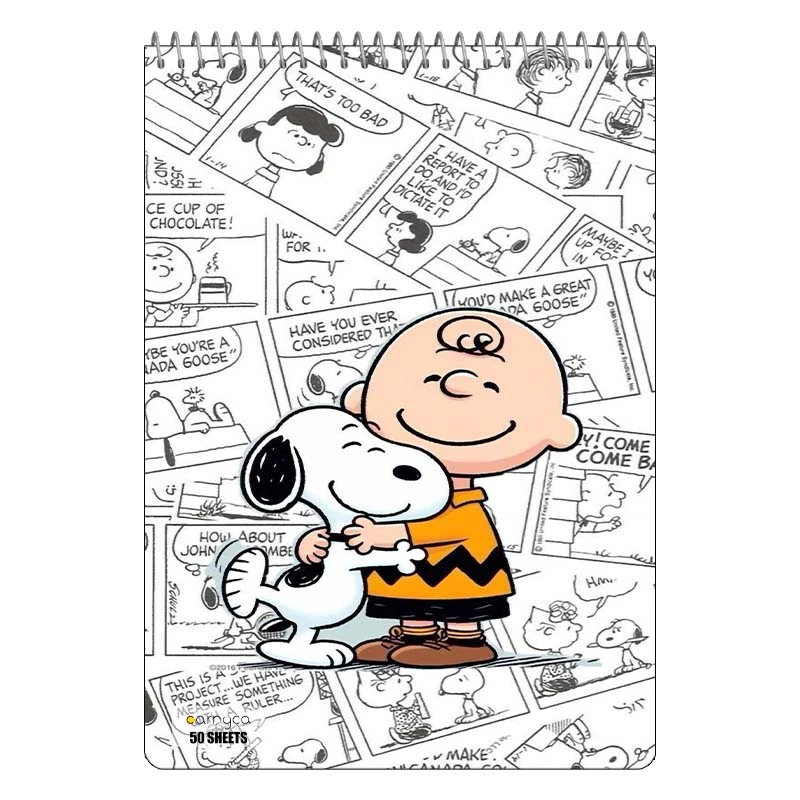 دفتر نقاشی 50 برگ سیمی کارنیکا طرح فیلم بادام زمینی ها مدل The Peanuts کد 28294