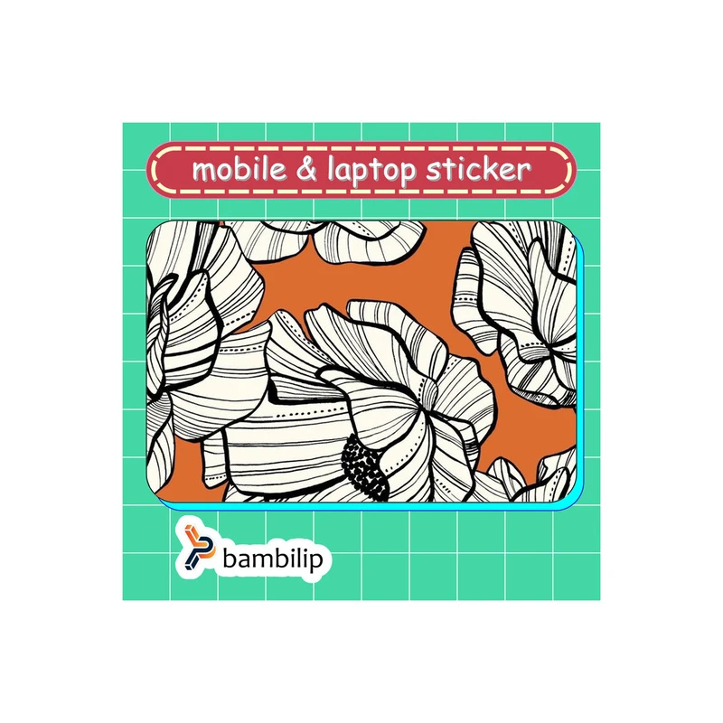 استیکر بامبیلیپ مدل کارت عابر طرح گل چینی کد 1786937