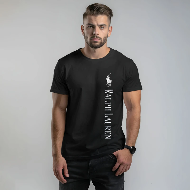 تی شرت آستین کوتاه مردانه مدل C14030218b رنگ مشکی