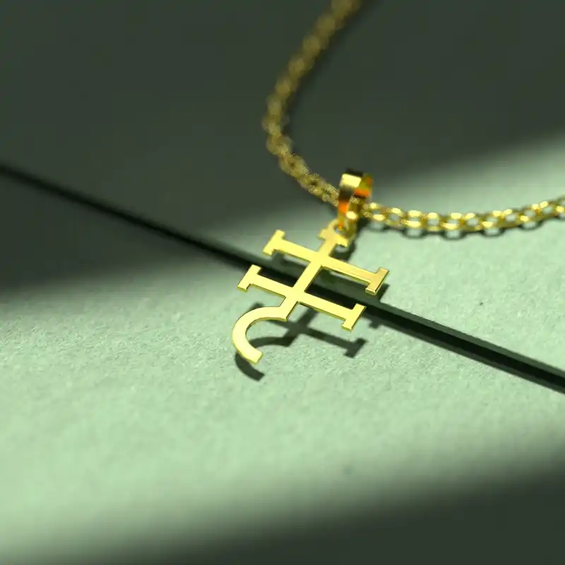 گردنبند طلا 18 عیار زنانه مدوپد مدل هندسی کد D3-1-1088