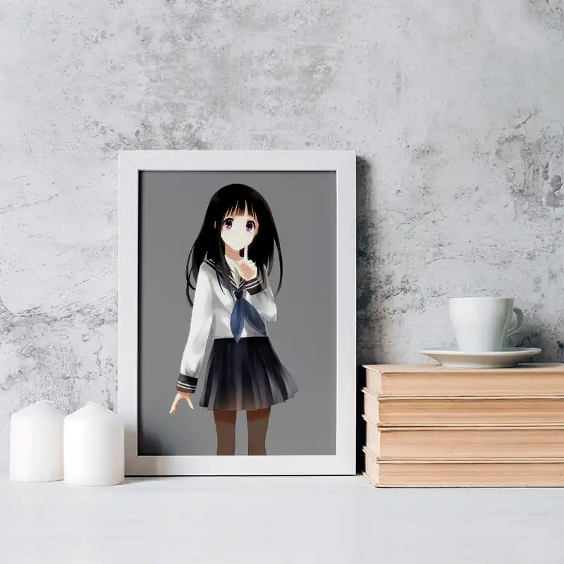 تابلو خندالو مدل چیتاندا انیمه هیوکا Hyouka کد 17088