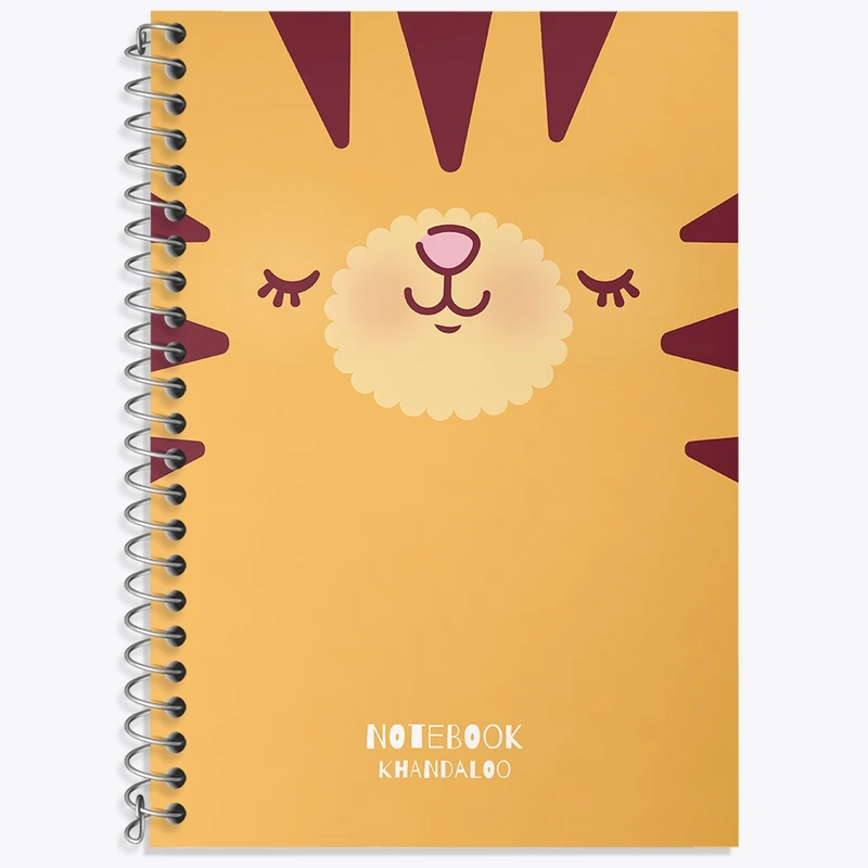 دفتر زبان 50 برگ خندالو مدل دو خط طرح ببر کیوت کد N1564