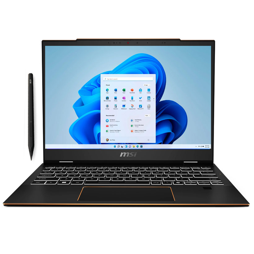لپ تاپ 13.3 اینچی ام اس آی مدل Summit E13 AI Evo A1MTG-Core Ultra 7 155H-32GB LPDDR5-1TB SSD-Touch به همراه قلم