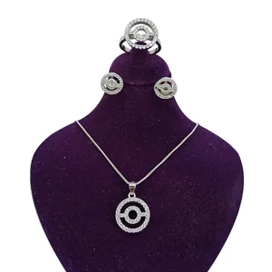 نیم ست نقره زنانه سلین کالا مدل برلیان کد ce-As202