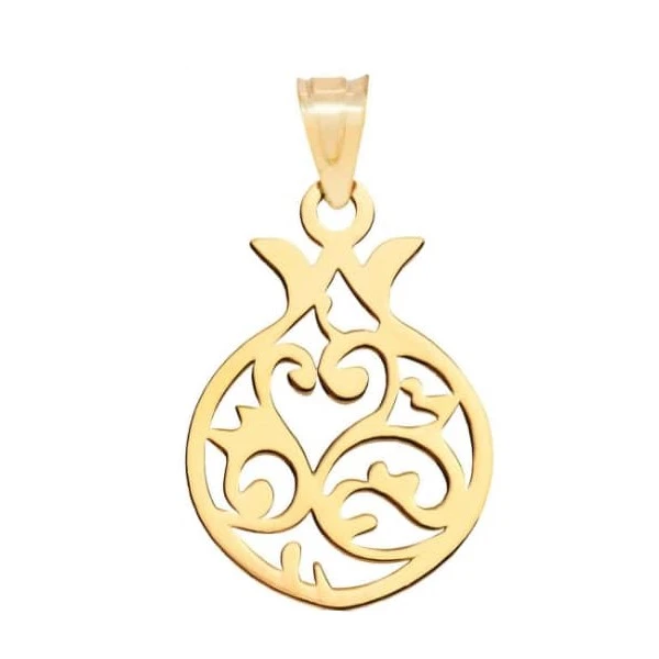 آویز گردنبند طلا 18 عیار زنانه قیراط طرح انار کد GH3606