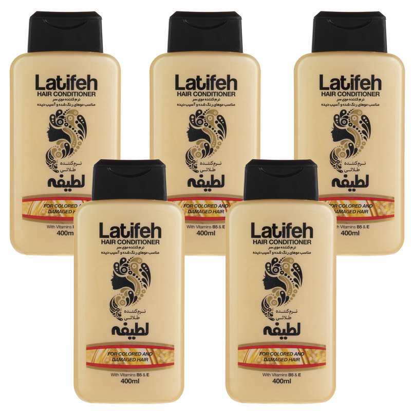 نرم کننده مو لطیفه مدل GOLD حجم 400 میلی لیتر مجموعه 5 عددی