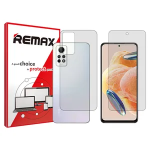 Remax HyGEL model transparent screen protector suitable for Xiaomi Note 12 Pro 4G mobile phone along with the phone back protector