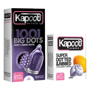 کاندوم کاپوت مدل BIG DOTS بسته 10 عددی به همراه کاندوم کاپوت مدل Super Dotted And Ribbed بسته 3 عددی