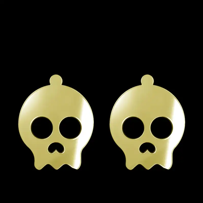 گوشواره طلا 18 عیار زنانه مدوپد مدل جمجمه کد GA1-15713