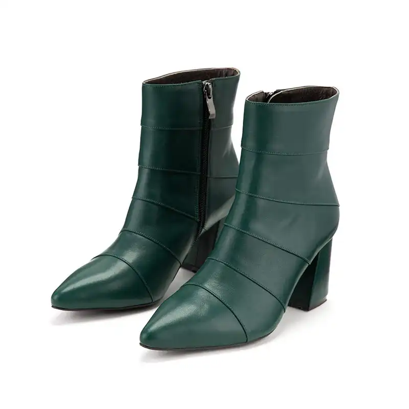 نیم بوت زنانه چرم مشهد مدل j2490