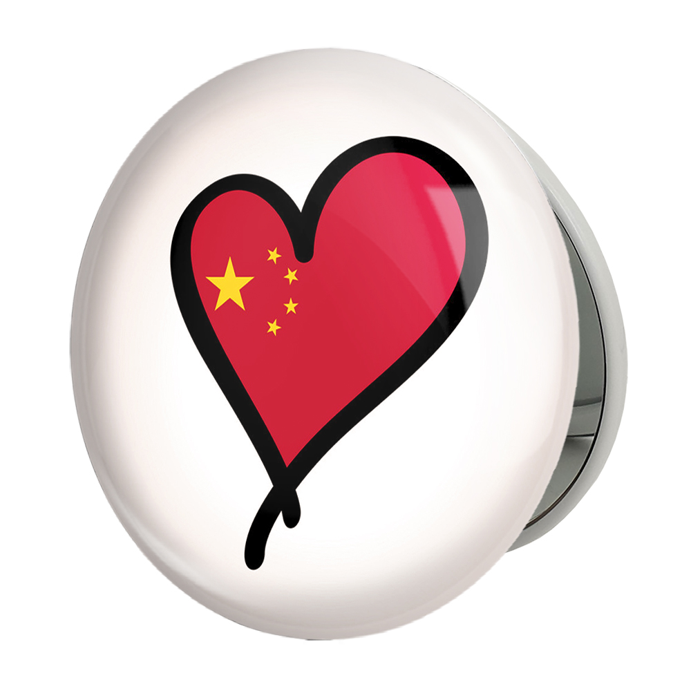 آینه جیبی خندالو طرح پرچم چین مدل تاشو کد 20584 