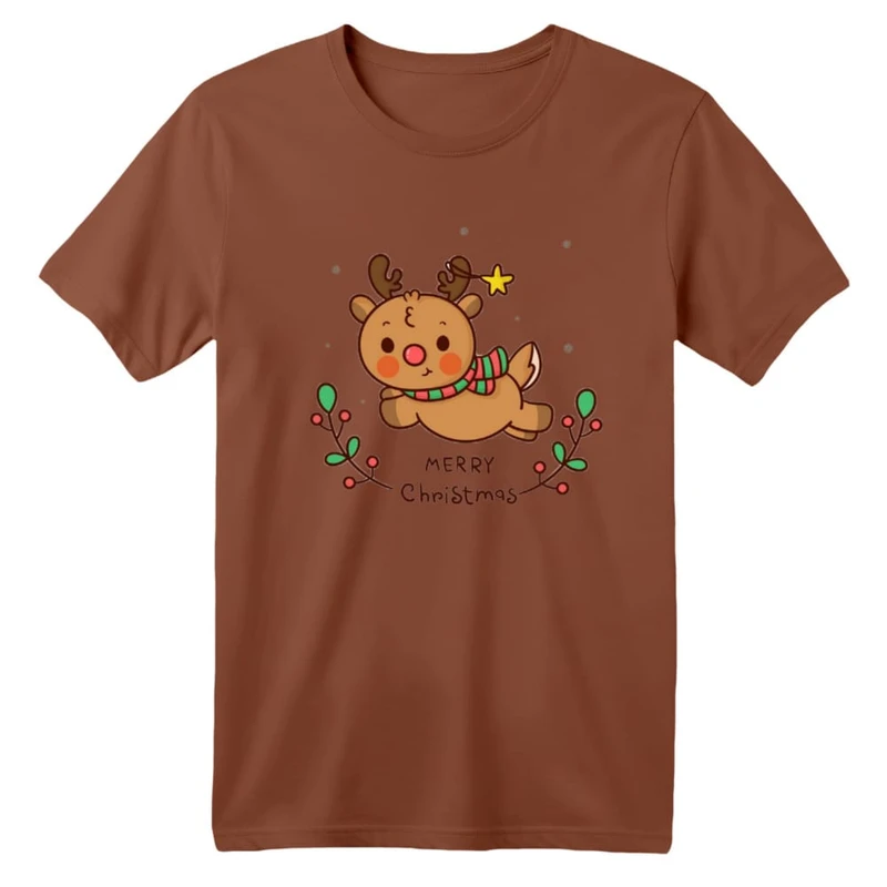 تی شرت آستین کوتاه بچگانه مدل گوزن کریسمس کد 10