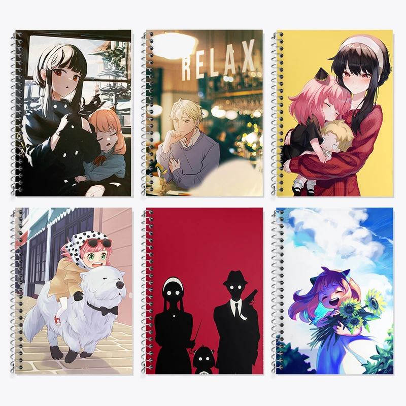 دفتر زبان 50 برگ خندالو مدل دو خط طرح آنیا فورجرانیمه اسپای ایکس فمیلی کد 698 مجموعه 6 عددی