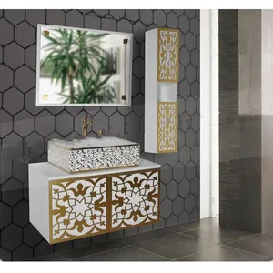 ست کابینت روشویی کاسپین مدل الدورادو به همراه آینه و باکس