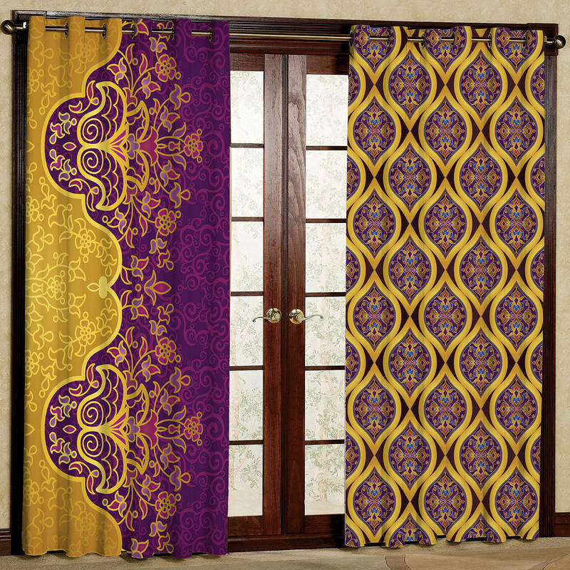 پرده مدل مخمل پانچی کد 1350 سایز 140x280 سانتی متر