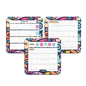 تخته وایت برد لاژید مدل برنامه ریزی سایز 9X9 سانتی متر مجموعه 3 عددی