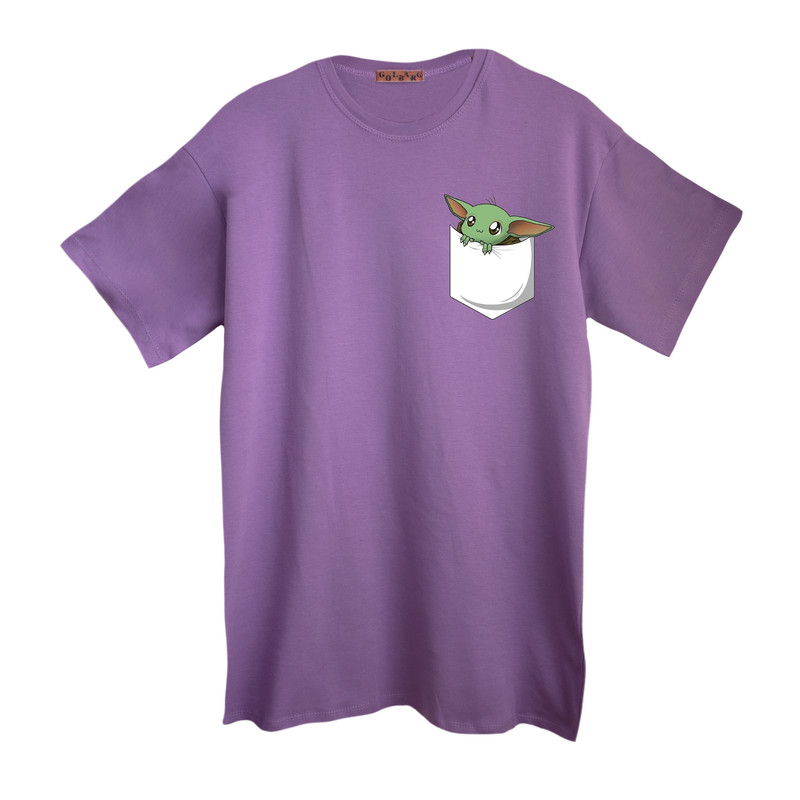 تی شرت آستین کوتاه زنانه مدل بیبی یودا