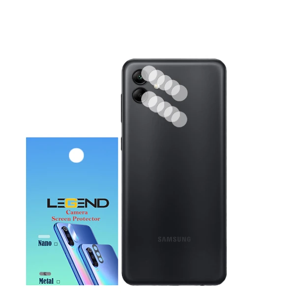 محافظ لنز دوربین لجند مدل نانوگلس مناسب برای گوشی موبایل سامسونگ Galaxy A04 بسته 5 عددی
