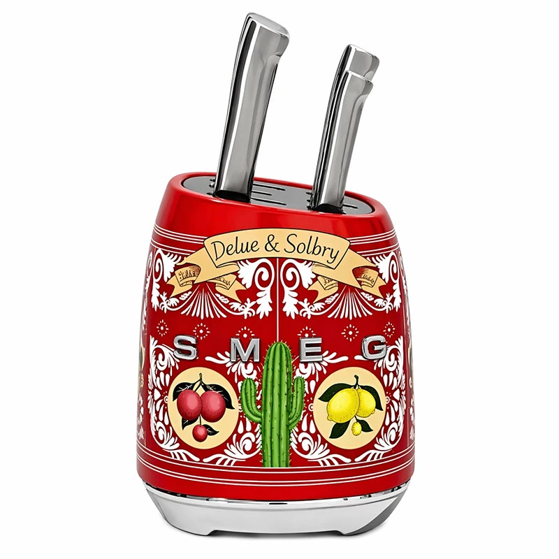 سرویس چاقو 7 پارچه با تیغه استیل و با دسته استیل اسمگ مدل Dolce & Gabbana