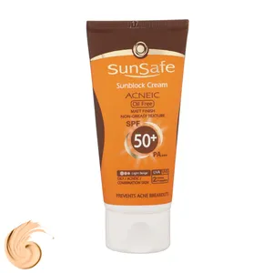 کرم ضدآفتاب و آنتی‌آکنه رنگی سان‌سیف مدل SPF50، مناسب پوست‌های چرب، حجم 50 میلی‌لیتر