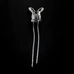 کلیپس مو زنانه مدل  آینه ای طرح پروانه آویز دار