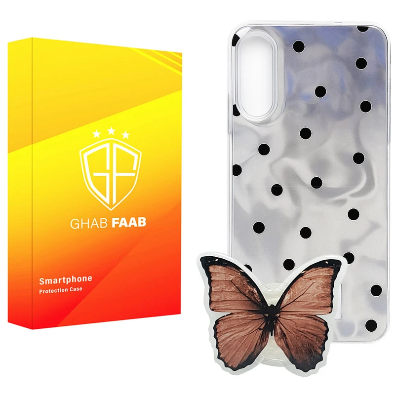 کاور قاب فاب مدل دخترانه سوکول مناسب برای گوشی موبایل سامسونگ Galaxy A50 / A50s / A30s به همراه پاپ سوکت