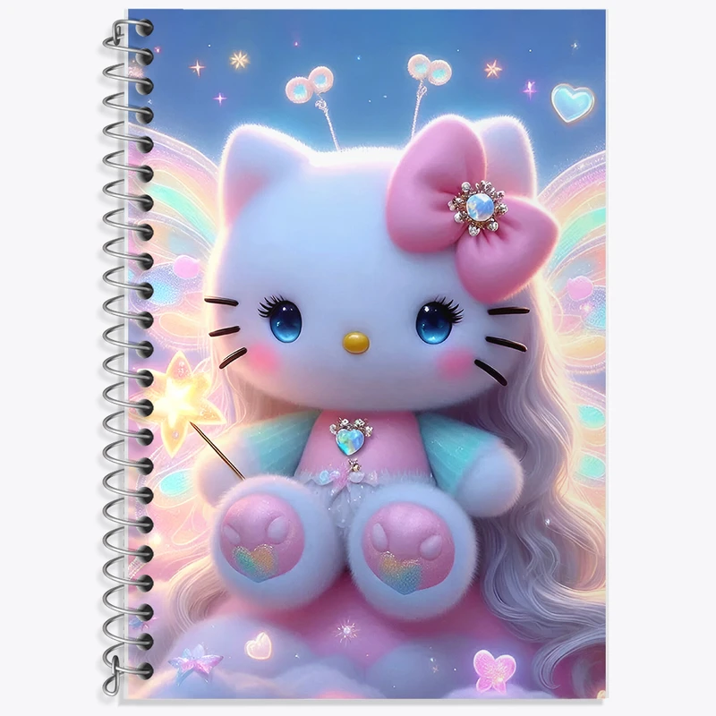 دفتر زبان 50 برگ خندالو مدل سه خط طرح هلو کیتی (Hello Kitty) کد F6068