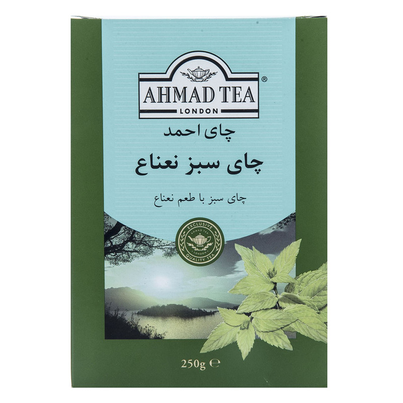 چای سبز احمد با طعم نعناع بسته 250 گرمی