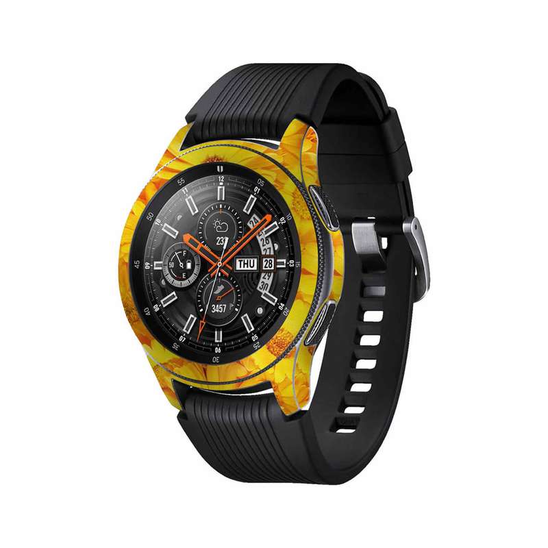برچسب ماهوت طرح Yellow-Flower مناسب برای ساعت هوشمند سامسونگ Galaxy Watch 46mm