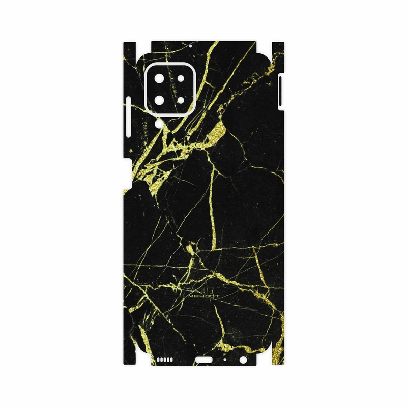 برچسب پوششی ماهوت مدل Graphite-Gold-Marble-FullSkin مناسب برای گوشی موبایل سامسونگ Galaxy A22 4G