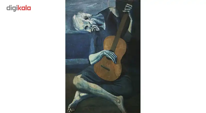 تابلو شاسی چاپ سی طرح گیتار زن پیر