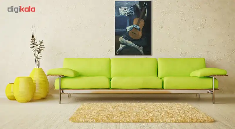 تابلو شاسی چاپ سی طرح گیتار زن پیر