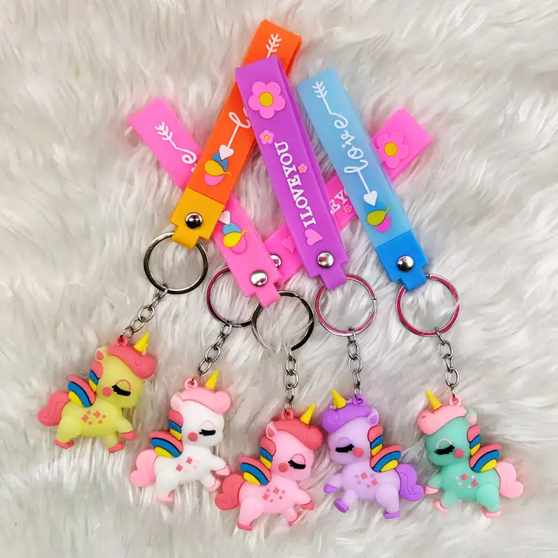 جاکلیدی مدل عروسکی طرح یونیکورن اسب تک شاخ کد 295