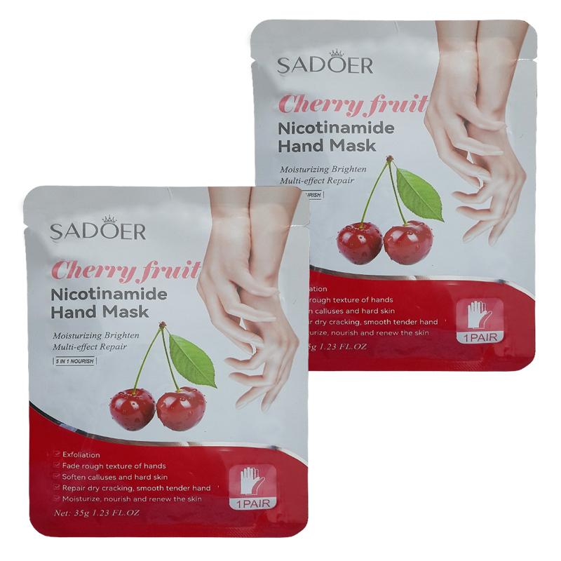 ماسک دست سادور مدل گیلاسی وزن 35 گرم بسته 2 عددی