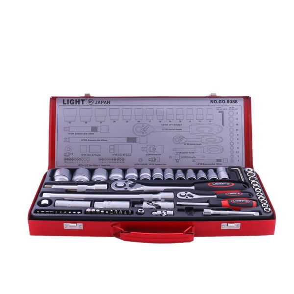 مجموعه 60 عددی آچار بکس لایت مدل GO-6088 مجموعه 60 عددی آچار بکس لایت مدل GO-6088