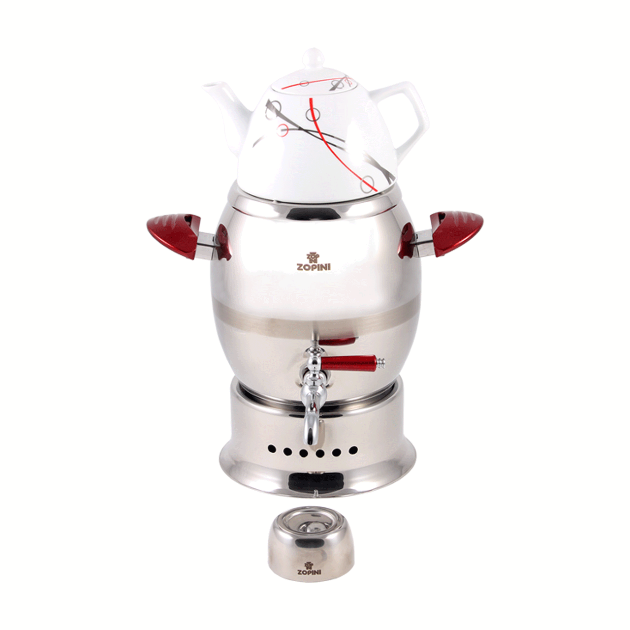 ست کتری قوری زوپینی مدل موناکو براق