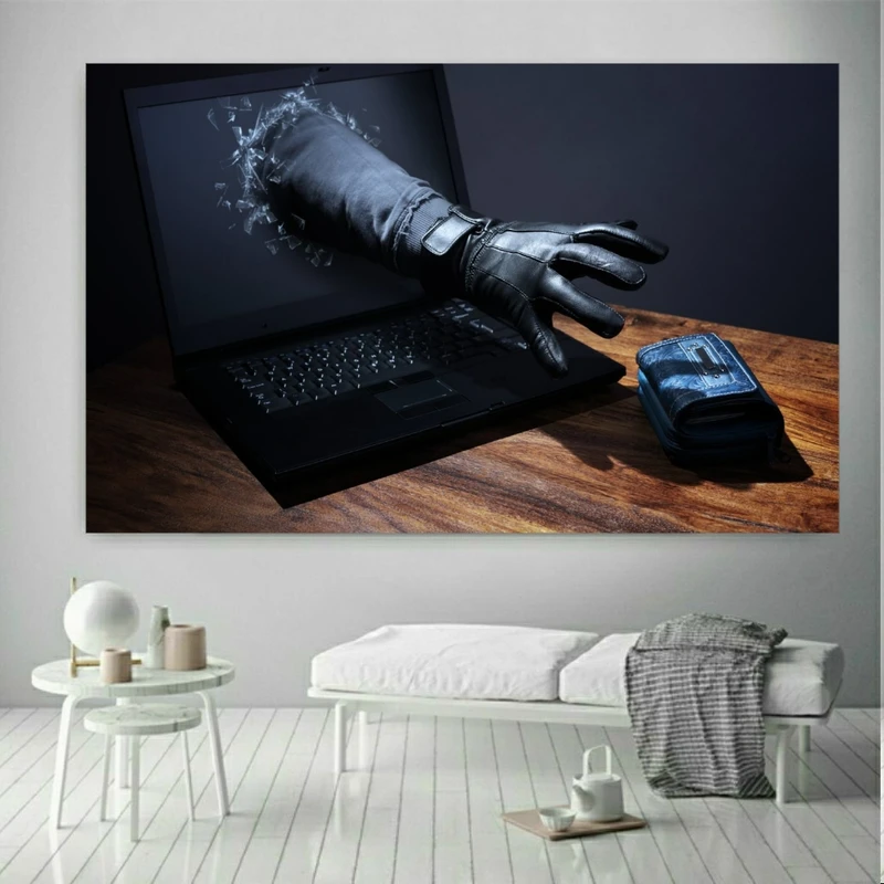 پوستر دیواری طرح برنامه نویس مدل هکر کد SDP1108