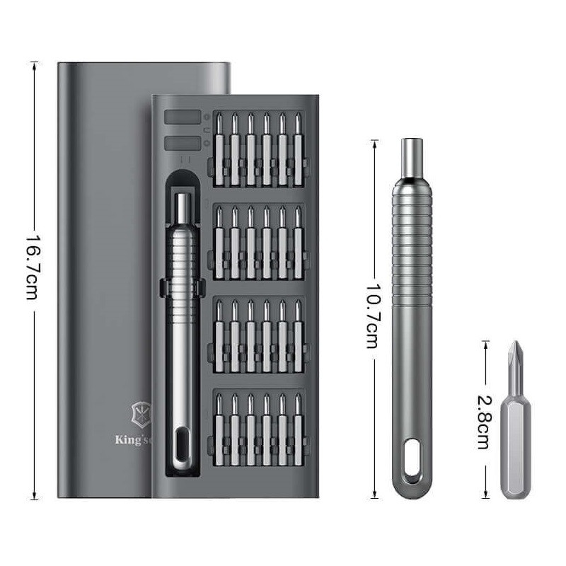 پیچگوشتی قابل تعویض دستی کینگزدان مدل 840117 بسته 51 عددی