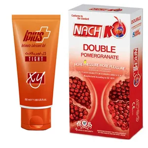 کاندوم کدکس مدل Double Pomegranate بسته 12 عددی به همراه ژل آی پلاس مدل lubricant Tight