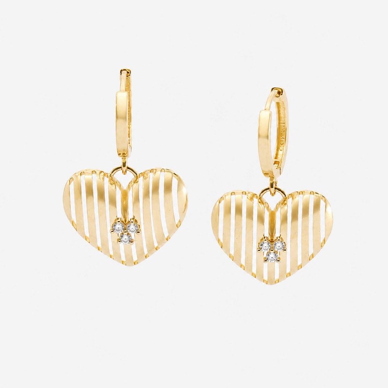 گوشواره حلقه‌ای طلا 18 عیار زنانه مایا ماهک مدل هرموس ME1296 - 2
