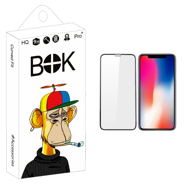 محافظ صفحه نمایش بوک مدل +HD مناسب برای گوشی موبایل اپل iPhone X/XS