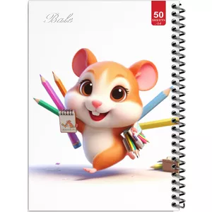 دفتر نقاشی 50 برگ انتشارات بله طرح موش کوچولو و مداد رنگی کد A4-L311