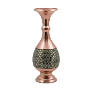 گلدان خاتم کوب رستا مدل صراحی طرح 4-14-121  ارتفاع 20 سانتی متر