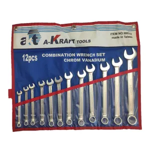 آچار یکسر تخت و یکسر رینگی آ-کرافت مدل 980312 مجموعه 12 عددی